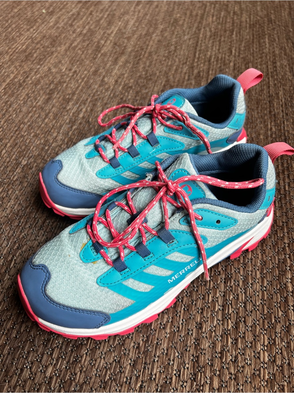 Merrell Moab Speed 2 Low Waterproof Big Kids 5M Turquoise Coral